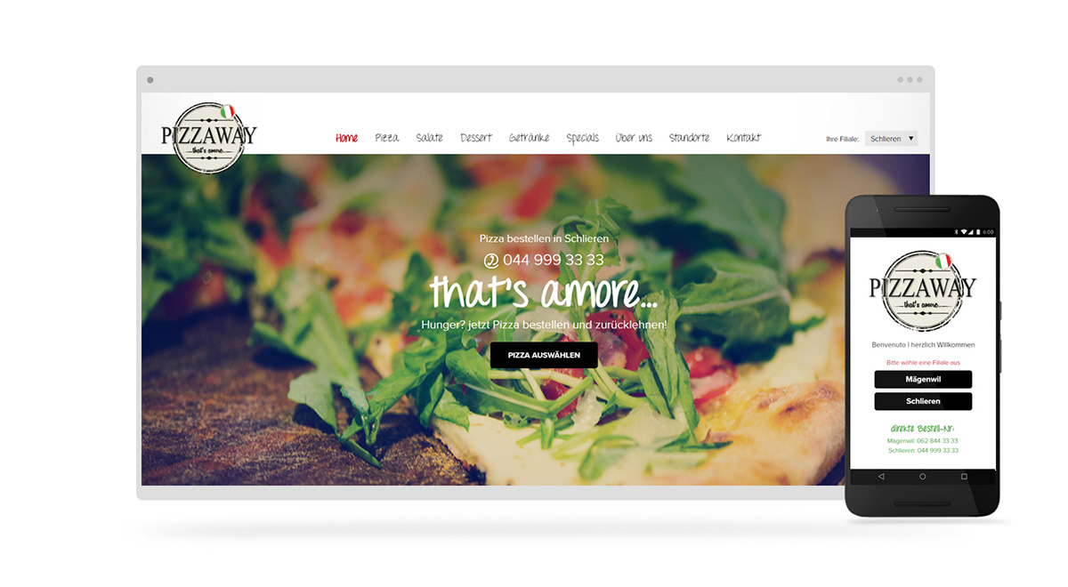 webdesign pizza kurrier